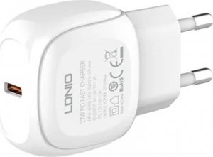 Ładowarka LDNIO Ładowarka sieciowa LDNIO A1206C, USB-C, 27W + kabel USB-C do USB-C (biała) 5