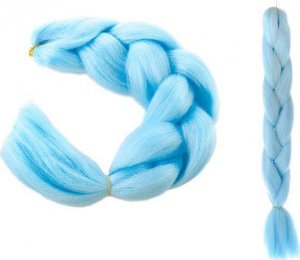 Soulima Włosy syntetyczne warkoczyki - niebieskie 4