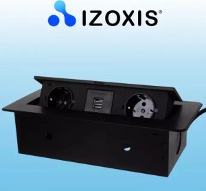 Izoxis Gniazdo chowane w blat- podwójne 21446 7