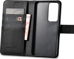 iCarer Etui ICarer Wallet Case do Samsung Galaxy S23+ Plus skórzany pokrowiec portfel czarne 1