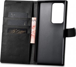 iCarer Etui ICarer Wallet Case do Samsung Galaxy S23 Ultra skórzany pokrowiec portfel czarne 1