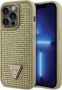 Guess Etui Guess GUHCP14LHDGTPD Apple iPhone 14 Pro złoty/gold hardcase Rhinestone Triangle 1