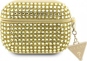 Guess Oryginalne Etui APPLE AIRPODS PRO Guess Hardcase Rhinestone Triangle (GUAPHDGTPD) złote 3
