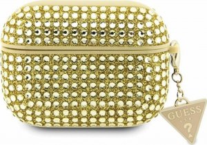 Guess Oryginalne Etui APPLE AIRPODS PRO Guess Hardcase Rhinestone Triangle (GUAPHDGTPD) złote 4
