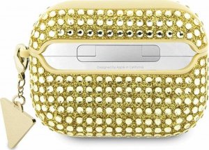 Guess Oryginalne Etui APPLE AIRPODS PRO Guess Hardcase Rhinestone Triangle (GUAPHDGTPD) złote 5