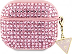 Guess Oryginalne Etui APPLE AIRPODS 3 Guess Hardcase Rhinestone Triangle (GUA3HDGTPP) różowe 4