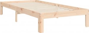 vidaXL Rama łóżka z wezgłowiem, 2FT6, pojedyncza, lite drewno 9