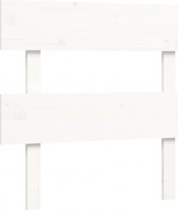 vidaXL Rama łóżka z wezgłowiem, biała, 100x200 cm, lite drewno 8