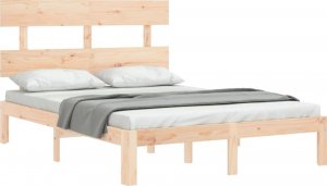 vidaXL Rama łóżka z wezgłowiem, 140x200 cm, lite drewno 4