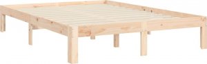 vidaXL Rama łóżka z wezgłowiem, 140x200 cm, lite drewno 9