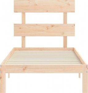 vidaXL Rama łóżka z wezgłowiem, 3FT, pojedyncza, lite drewno 6