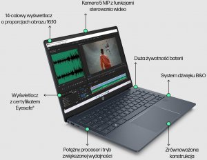 Laptop HP HP Pavilion Plus 14 OLED i7-12700H SSD 90Hz Win11 7