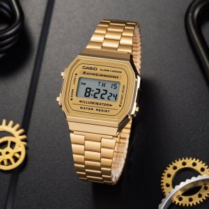 Zegarek Casio ZEGAREK MĘSKI CASIO A168WG-9W (zd088b) - KLASYKA 7