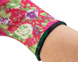 Verto Rękawice ogrodowe (Rękawice ogrodowe pokryte PU, wzór róże, rozmiar 8") 7