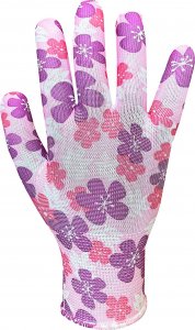 Verto Rękawice ogrodowe (Rękawice ogrodowe , poliester, wzór kwiatki, rozmiar 9") 3