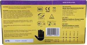 Rękawice lateksowe bezpudrowe MAXTER, 100 szt., S 2