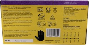 Rękawice lateksowe bezpudrowe MAXTER, 100 szt., L 2