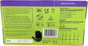 Rękawice lateksowe pudrowe MAXTER, 100 szt., S 2