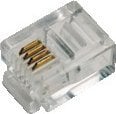 LogiLink ZUB Logilink modular plug RJ11 6P4C unshielded 1