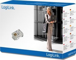 LogiLink ZUB Logilink modular plug RJ11 6P4C unshielded 2