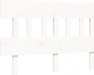vidaXL vidaXL Rama łóżka z wezgłowiem, biała, 140x200 cm, lite drewno 8