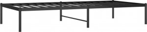 vidaXL vidaXL Metalowa rama łóżka, czarna, 90x190 cm 3