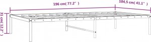 vidaXL vidaXL Metalowa rama łóżka, czarna, 100x190 cm 7