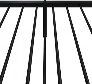 vidaXL vidaXL Metalowa rama łóżka z wezgłowiem i zanóżkiem, czarna, 75x190 cm 8