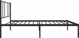 vidaXL vidaXL Metalowa rama łóżka z wezgłowiem, czarna, 75x190 cm 7
