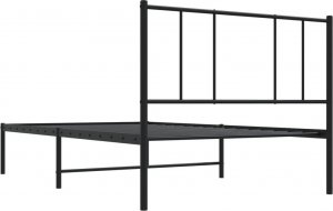 vidaXL vidaXL Metalowa rama łóżka z wezgłowiem, czarna, 75x190 cm 8