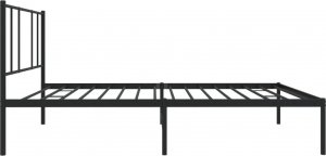 vidaXL vidaXL Metalowa rama łóżka z wezgłowiem, czarna, 100x190 cm 7