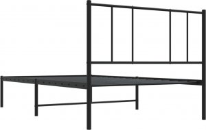 vidaXL vidaXL Metalowa rama łóżka z wezgłowiem, czarna, 100x190 cm 8