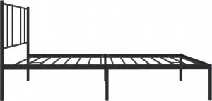 vidaXL vidaXL Metalowa rama łóżka z wezgłowiem, czarna, 100x200 cm 7