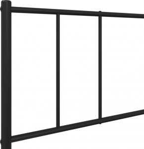 vidaXL vidaXL Metalowa rama łóżka z wezgłowiem, czarna, 100x200 cm 9