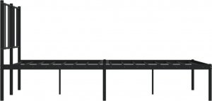 vidaXL vidaXL Metalowa rama łóżka z wezgłowiem, czarna, 135x190 cm 7