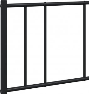 vidaXL vidaXL Metalowa rama łóżka z wezgłowiem czarna, 140x200 cm 9