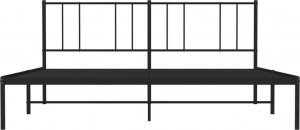 vidaXL vidaXL Metalowa rama łóżka z wezgłowiem, czarna, 183x213 cm 6