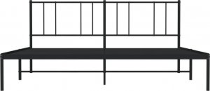 vidaXL vidaXL Metalowa rama łóżka z wezgłowiem, czarna, 200x200 cm 6