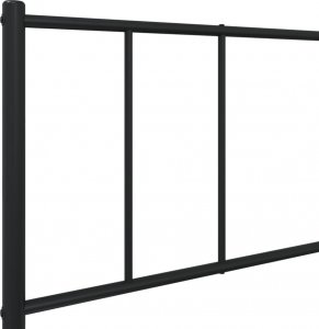 vidaXL vidaXL Metalowa rama łóżka z wezgłowiem i zanóżkiem, czarna, 75x190 cm 9