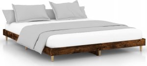 vidaXL vidaXL Rama łóżka, przydymiony dąb, 140x200cm, materiał drewnopochodny 2