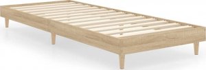 vidaXL vidaXL Rama łóżka, dąb sonoma, 75x190 cm, materiał drewnopochodny 2