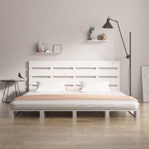 vidaXL vidaXL Rama łóżka, biała, 140 x 190 cm, lite drewno sosnowe 3