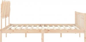 vidaXL Rama łóżka z wezgłowiem, 160x200 cm, lite drewno 7
