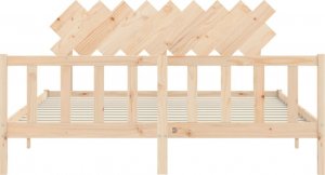 vidaXL vidaXL Rama łóżka z wezgłowiem, 6FT Super King, lite drewno 6