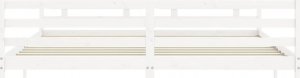 vidaXL vidaXL Rama łóżka z wezgłowiem, biała, 200x200 cm, lite drewno 6