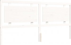 vidaXL vidaXL Rama łóżka z wezgłowiem, biała, 200x200 cm, lite drewno 10