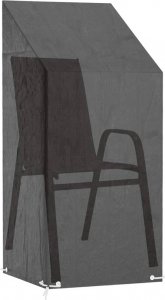 vidaXL vidaXL Pokrowiec na krzesło ogrodowe, 8 przelotek, 65x65x110/150cm, PE 2