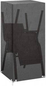 vidaXL vidaXL Pokrowiec na krzesło ogrodowe, 8 przelotek, 75x70x140/120cm, PE 2
