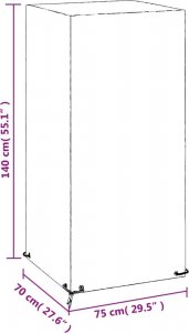 vidaXL vidaXL Pokrowiec na krzesło ogrodowe, 8 przelotek, 75x70x140/120cm, PE 9