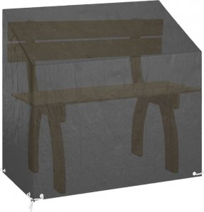 vidaXL vidaXL Pokrowiec na ławkę ogrodową, 8 przelotek, 130x70x70/88 cm, PE 2